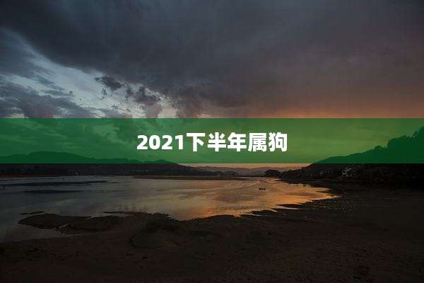 2021下半年属狗