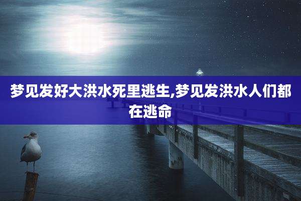 梦见发好大洪水死里逃生,梦见发洪水人们都在逃命