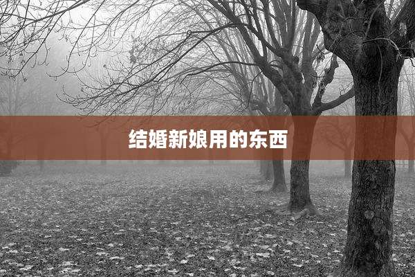结婚新娘用的东西