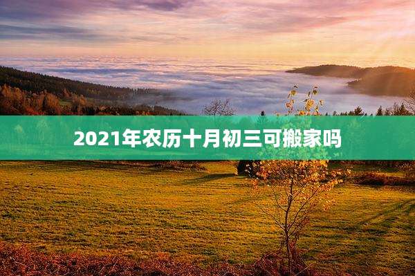 2021年农历十月初三可搬家吗