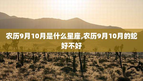 农历9月10月是什么星座,农历9月10月的蛇好不好