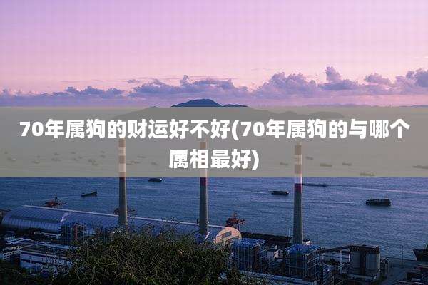 70年属狗的财运好不好(70年属狗的与哪个属相最好)