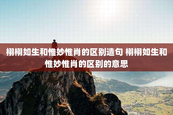 栩栩如生和惟妙惟肖的区别造句 栩栩如生和惟妙惟肖的区别的意思