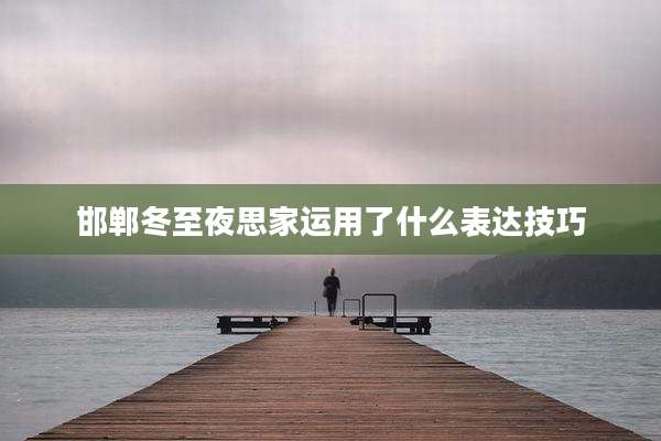 邯郸冬至夜思家运用了什么表达技巧