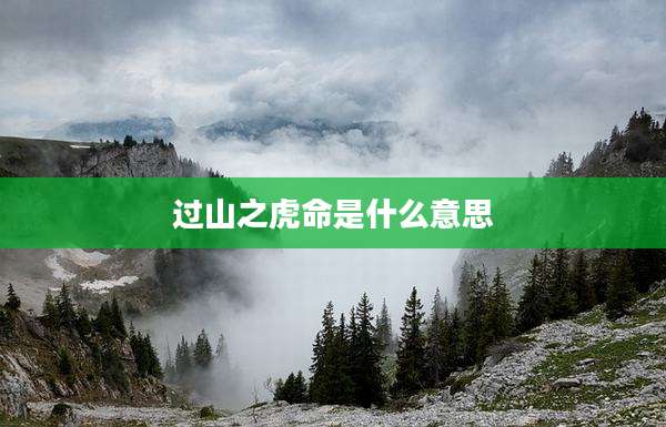 过山之虎命是什么意思