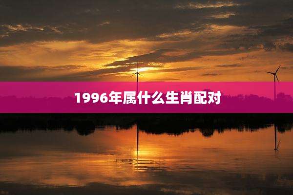 1996年属什么生肖配对