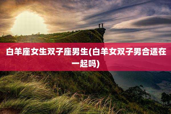 白羊座女生双子座男生(白羊女双子男合适在一起吗)