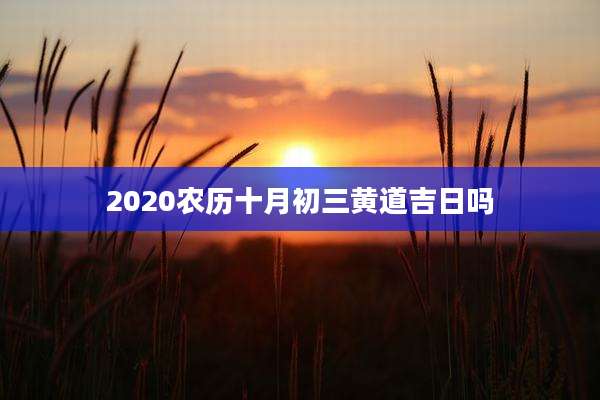 2020农历十月初三黄道吉日吗
