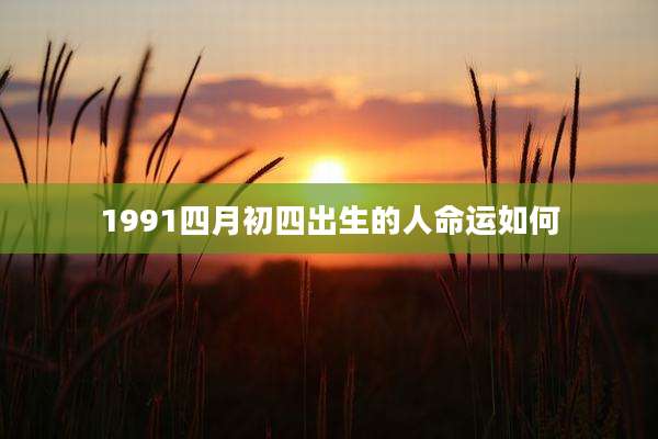 1991四月初四出生的人命运如何