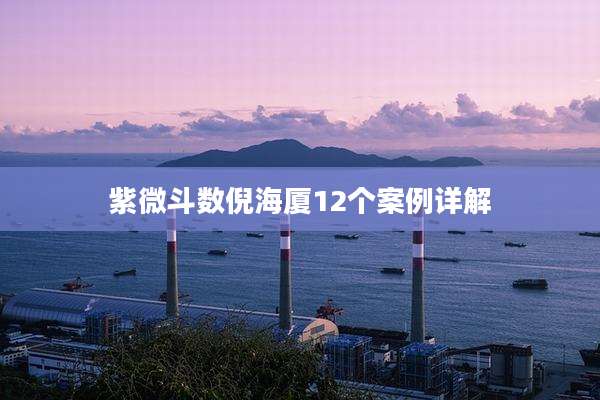 紫微斗数倪海厦12个案例详解