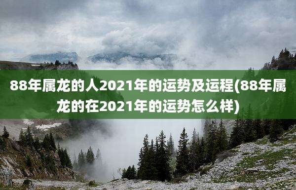 88年属龙的人2021年的运势及运程(88年属龙的在2021年的运势怎么样)