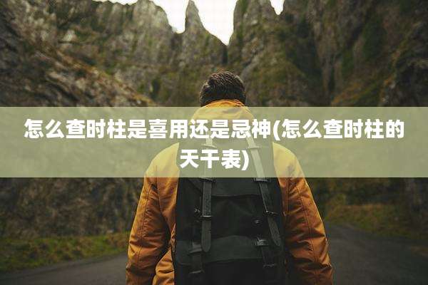 怎么查时柱是喜用还是忌神(怎么查时柱的天干表)