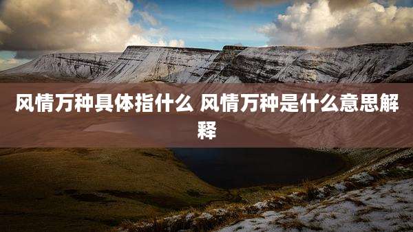 风情万种具体指什么 风情万种是什么意思解释