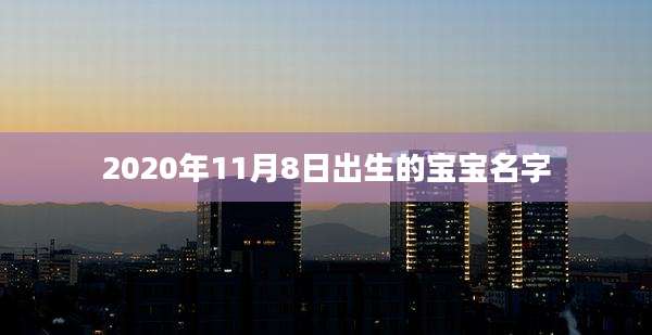 2020年11月8日出生的宝宝名字