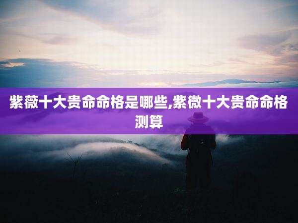 紫薇十大贵命命格是哪些,紫微十大贵命命格测算