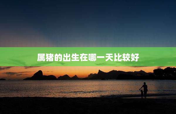 属猪的出生在哪一天比较好