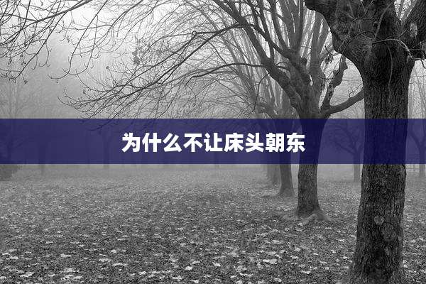 为什么不让床头朝东