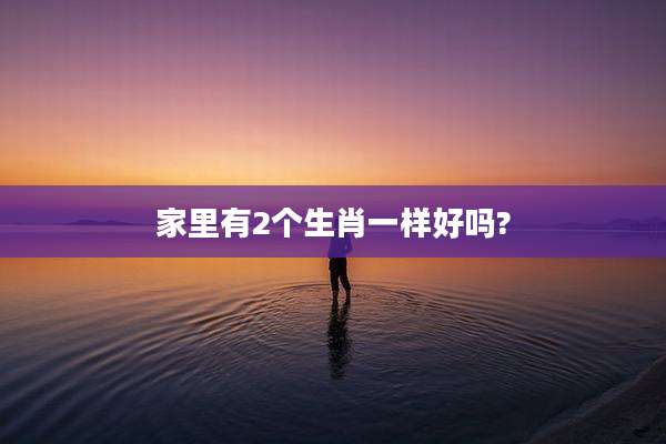 家里有2个生肖一样好吗?