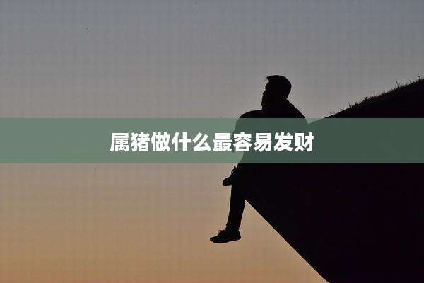属猪做什么最容易发财
