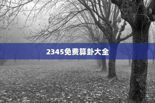 2345免费算卦大全