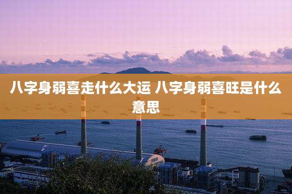 八字身弱喜走什么大运 八字身弱喜旺是什么意思