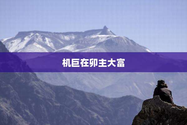 机巨在卯主大富