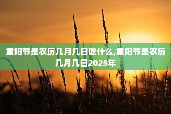 重阳节是农历几月几日吃什么,重阳节是农历几月几日2025年