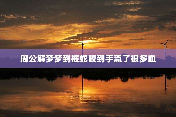 周公解梦梦到被蛇咬到手流了很多血
