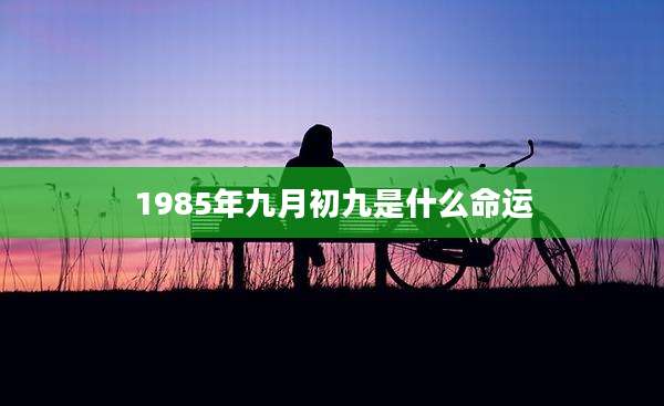 1985年九月初九是什么命运