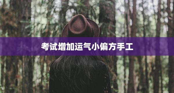 考试增加运气小偏方手工
