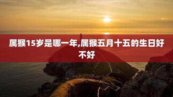属猴15岁是哪一年,属猴五月十五的生日好不好