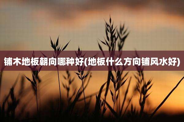 铺木地板朝向哪种好(地板什么方向铺风水好)