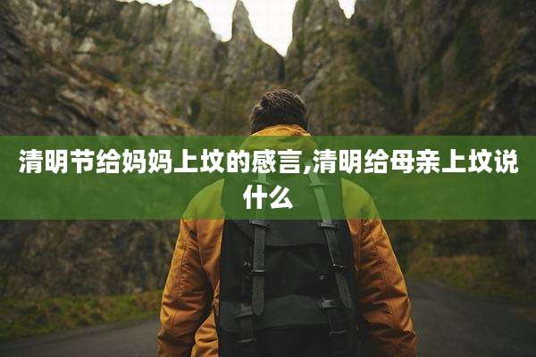 清明节给妈妈上坟的感言,清明给母亲上坟说什么