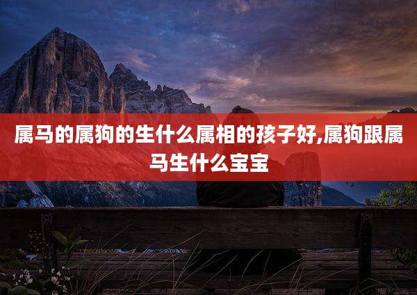 属马的属狗的生什么属相的孩子好,属狗跟属马生什么宝宝