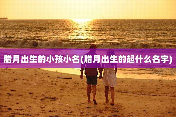 腊月出生的小孩小名(腊月出生的起什么名字)