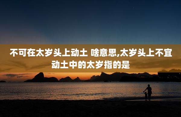 不可在太岁头上动土 啥意思,太岁头上不宜动土中的太岁指的是