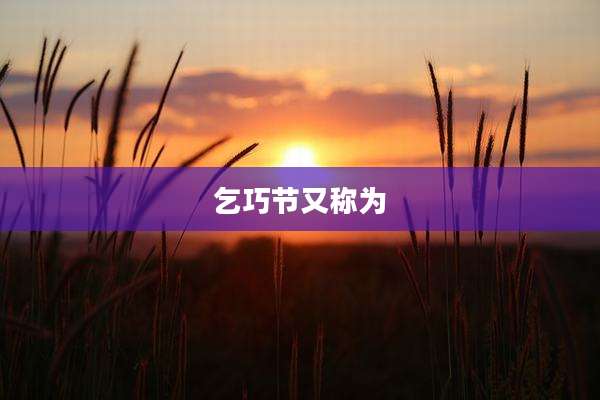 乞巧节又称为