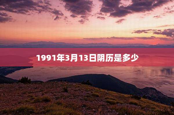 1991年3月13日阴历是多少