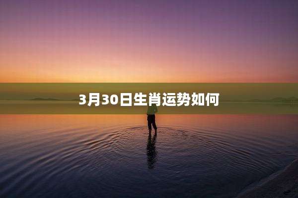 3月30日生肖运势如何