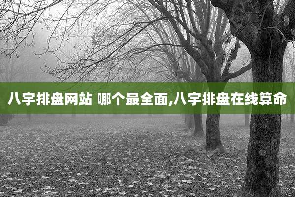 八字排盘网站 哪个最全面,八字排盘在线算命