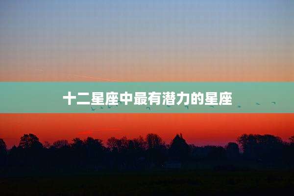 十二星座中最有潜力的星座