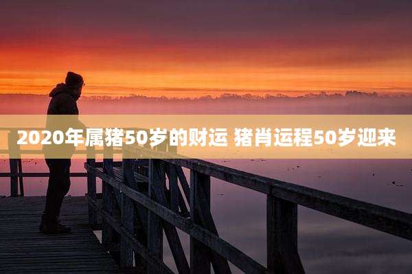 2020年属猪50岁的财运 猪肖运程50岁迎来