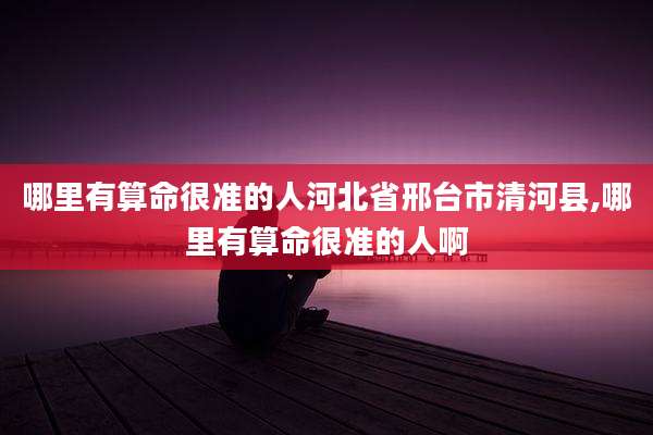 哪里有算命很准的人河北省邢台市清河县,哪里有算命很准的人啊