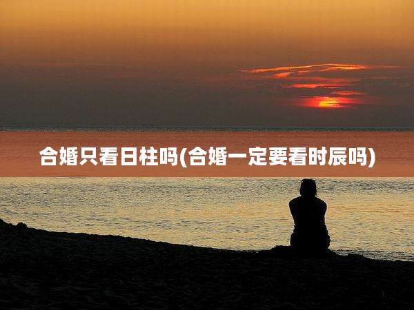 合婚只看日柱吗(合婚一定要看时辰吗)
