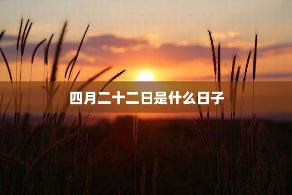 四月二十二日是什么日子
