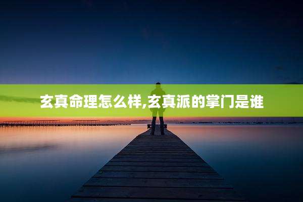 玄真命理怎么样,玄真派的掌门是谁