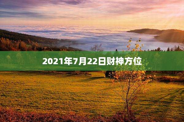 2021年7月22日财神方位