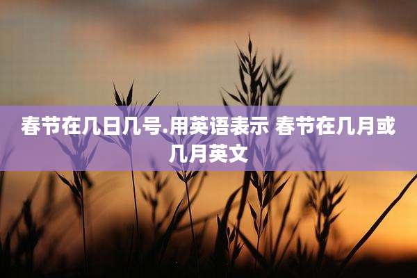 春节在几日几号.用英语表示 春节在几月或几月英文