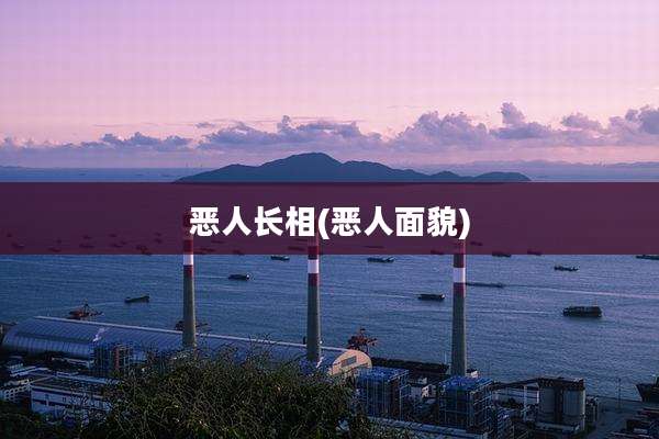 恶人长相(恶人面貌)