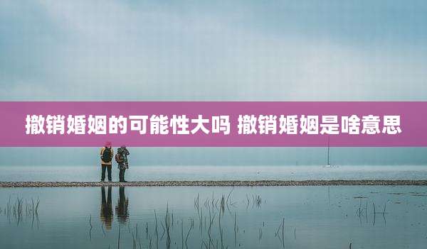 撤销婚姻的可能性大吗 撤销婚姻是啥意思
